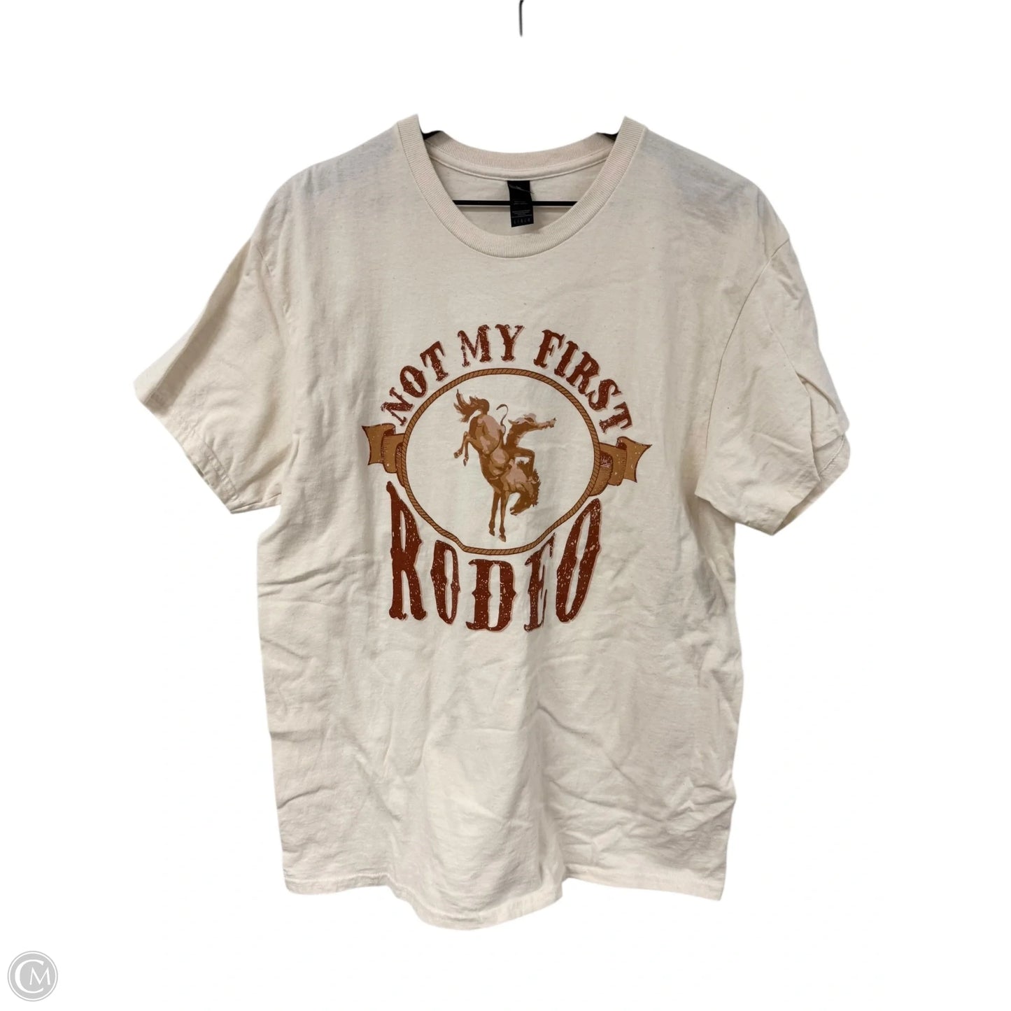 Top Short Sleeve Basic By Gildan In Ivory, Size: L