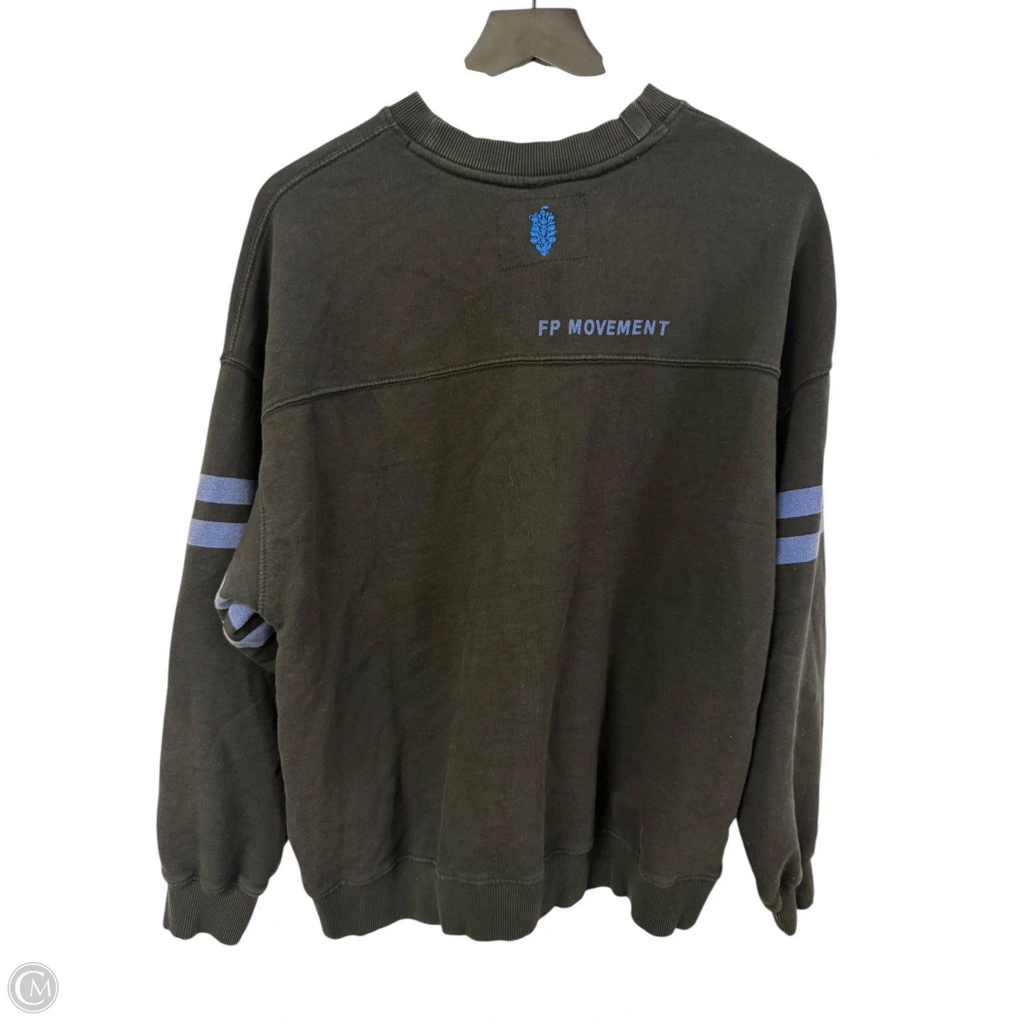 Athletic Sweatshirt Crewneck By Free People In Black & Blue, Size: Xs