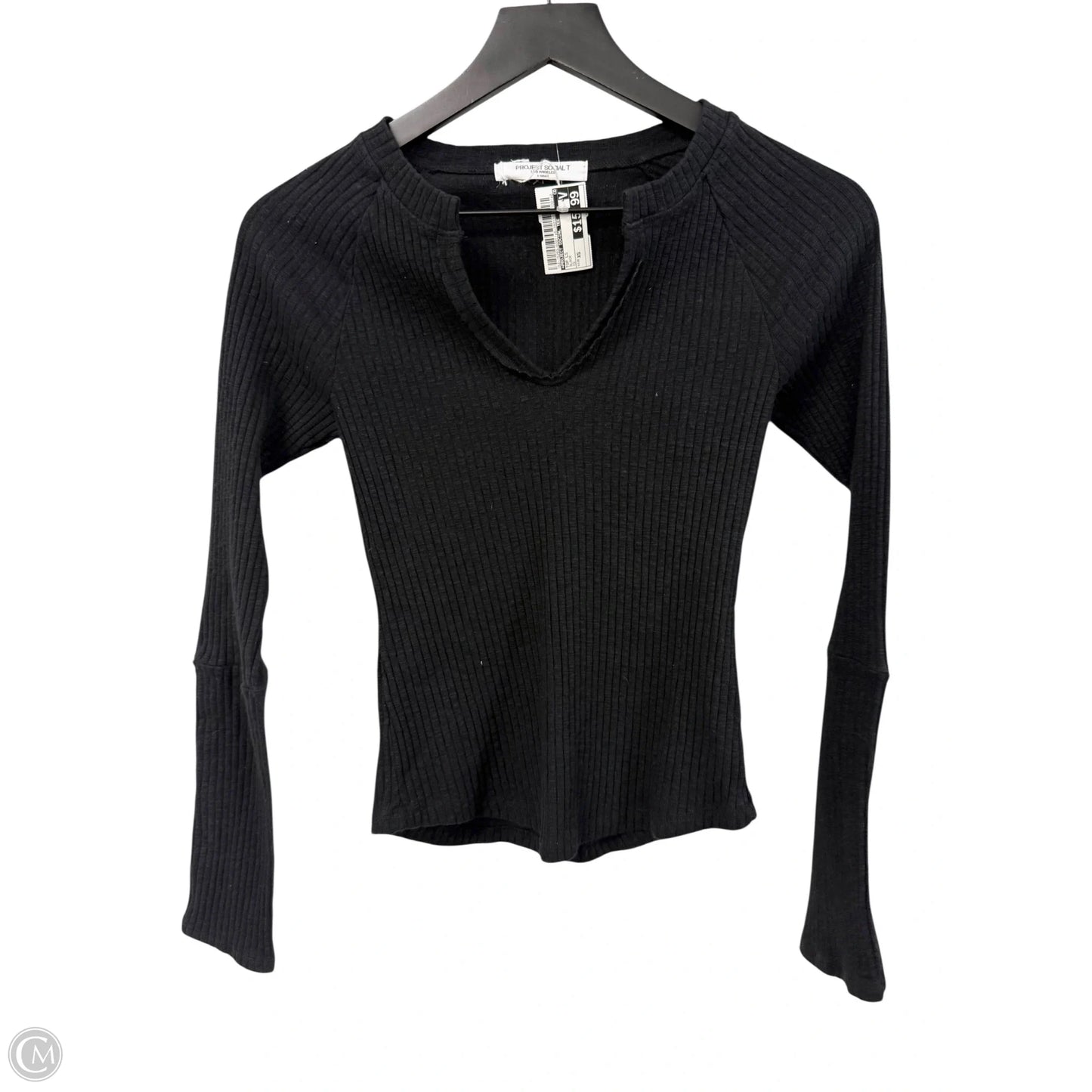 Top Long Sleeve By Project Social Tee In Black, Size: Xs