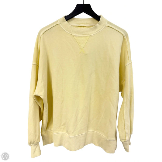 Sweatshirt Crewneck By Aerie In Yellow, Size: Xxs