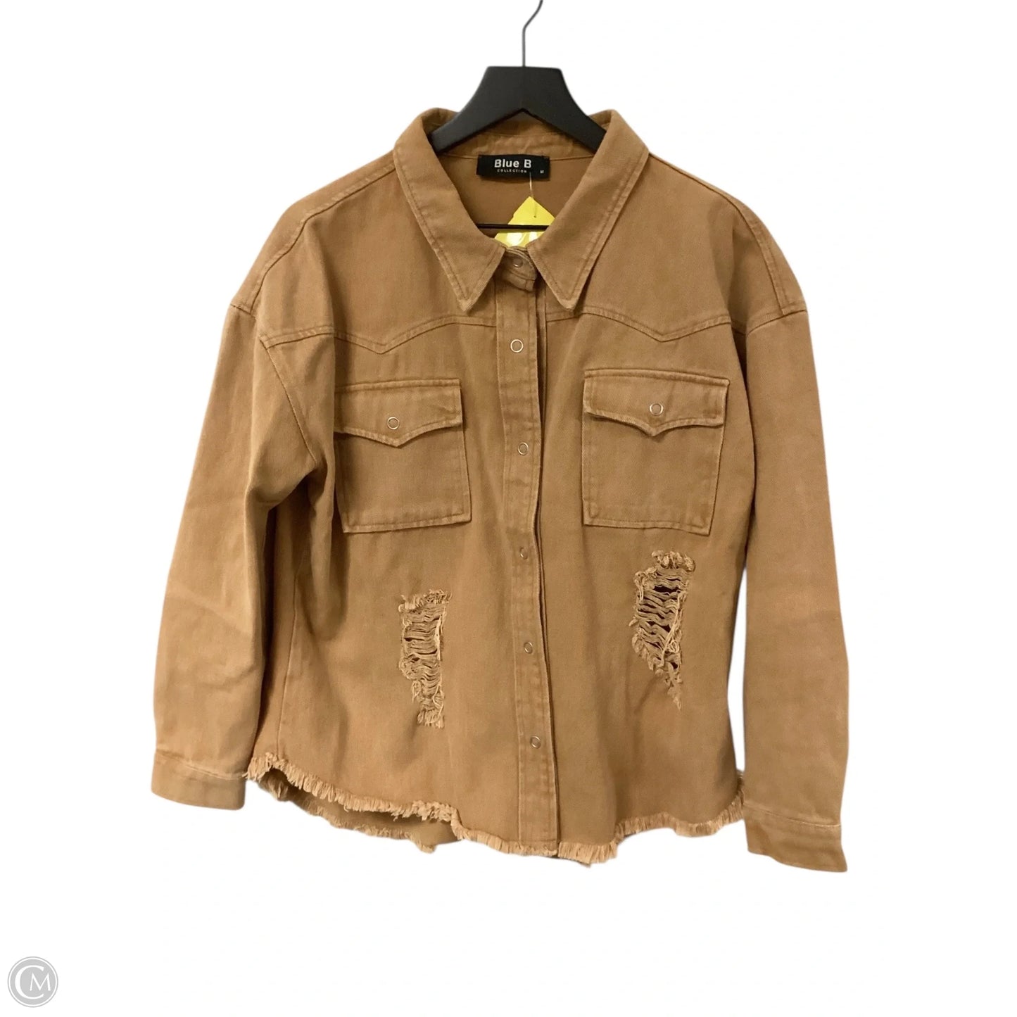 Blouse Long Sleeve By Blue B In Yellow, Size: M