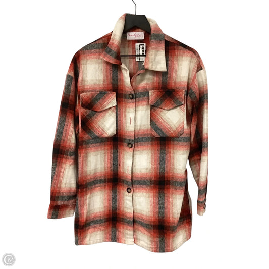 Jacket Shirt By Clothes Mentor In Plaid Pattern, Size: L