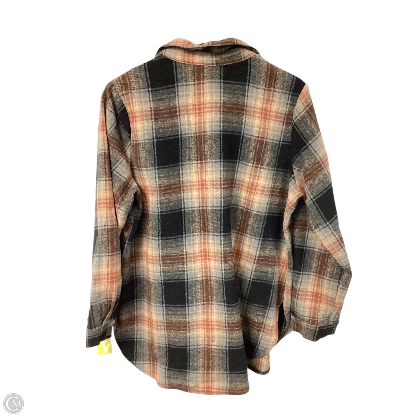 Jacket Shirt By Clothes Mentor In Plaid Pattern, Size: L