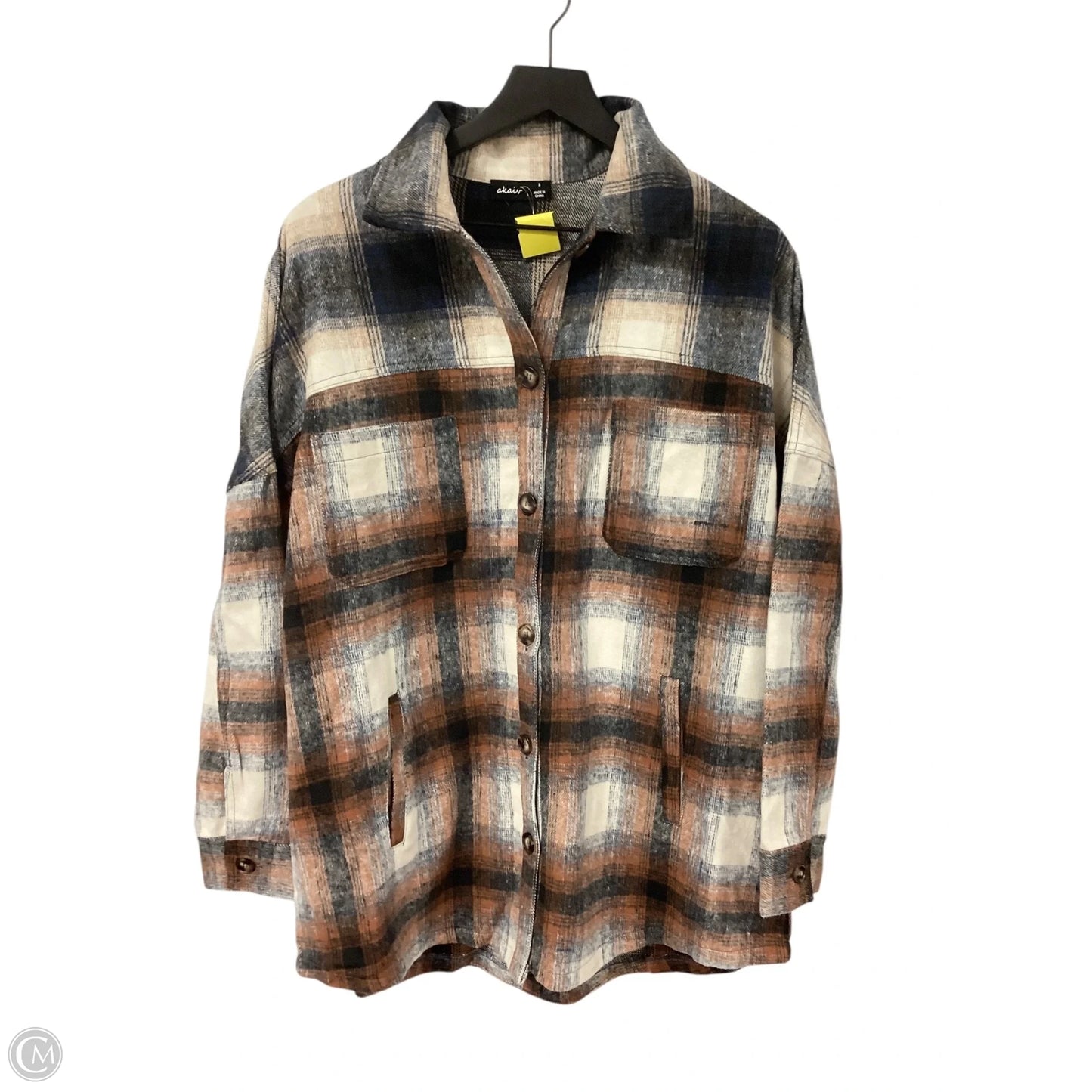 Jacket Shirt By Cmc In Plaid Pattern, Size: S