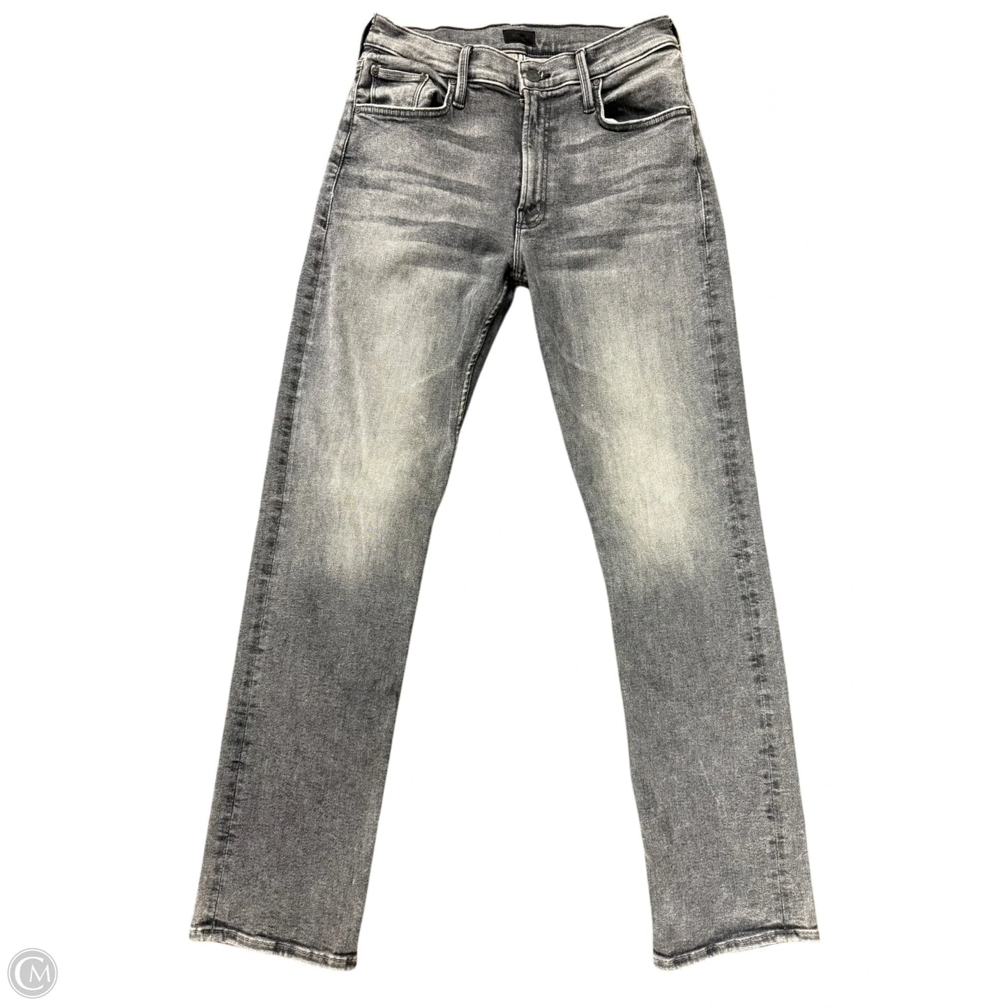 Jeans Straight By Mother In Black Denim, Size: 8