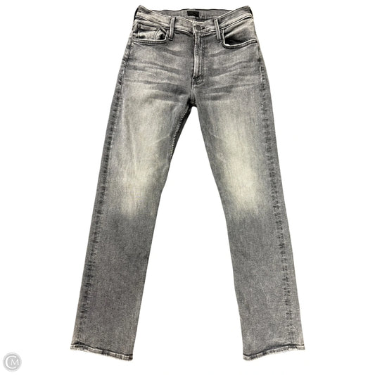 Jeans Straight By Mother In Black Denim, Size: 8