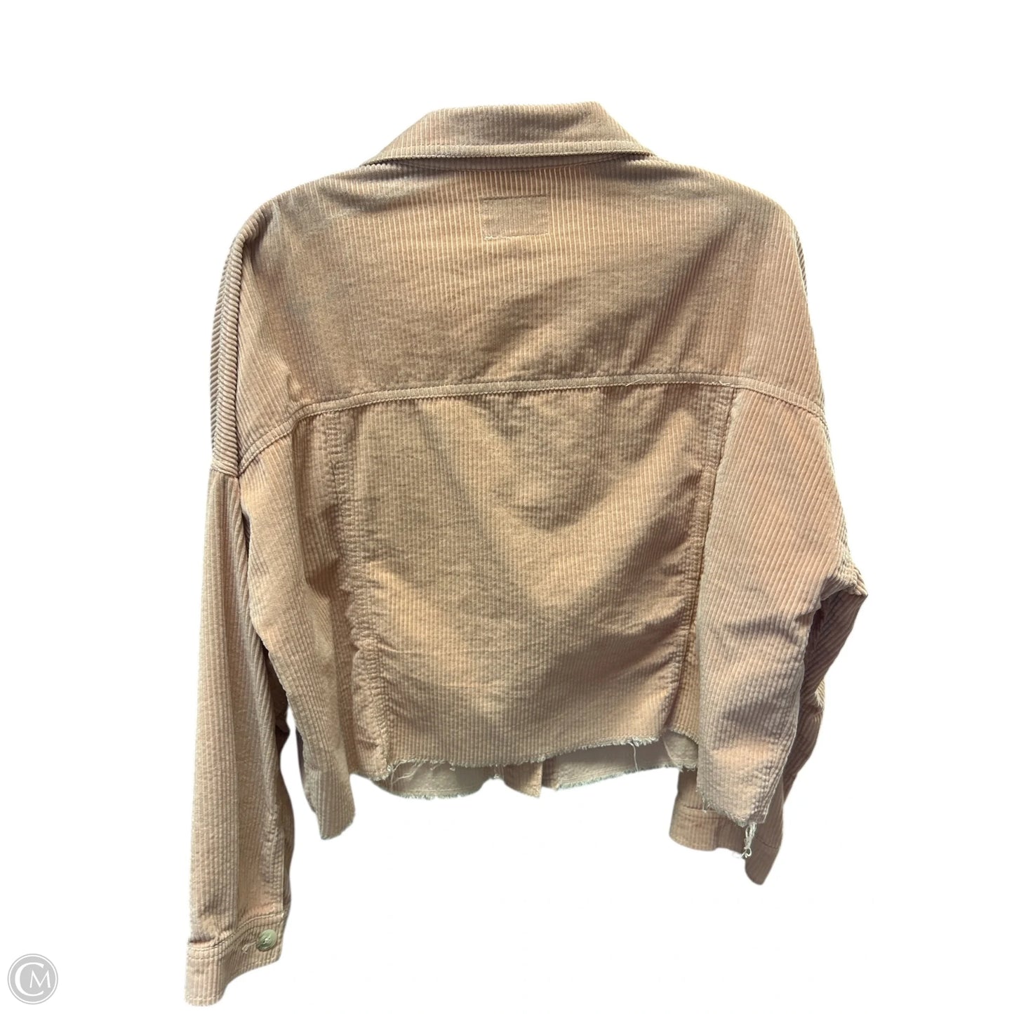 Jacket Shirt By American Eagle In Orange, Size: M