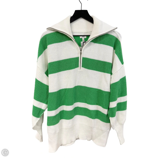 Sweater By Aerie In Green & White, Size: Xxs