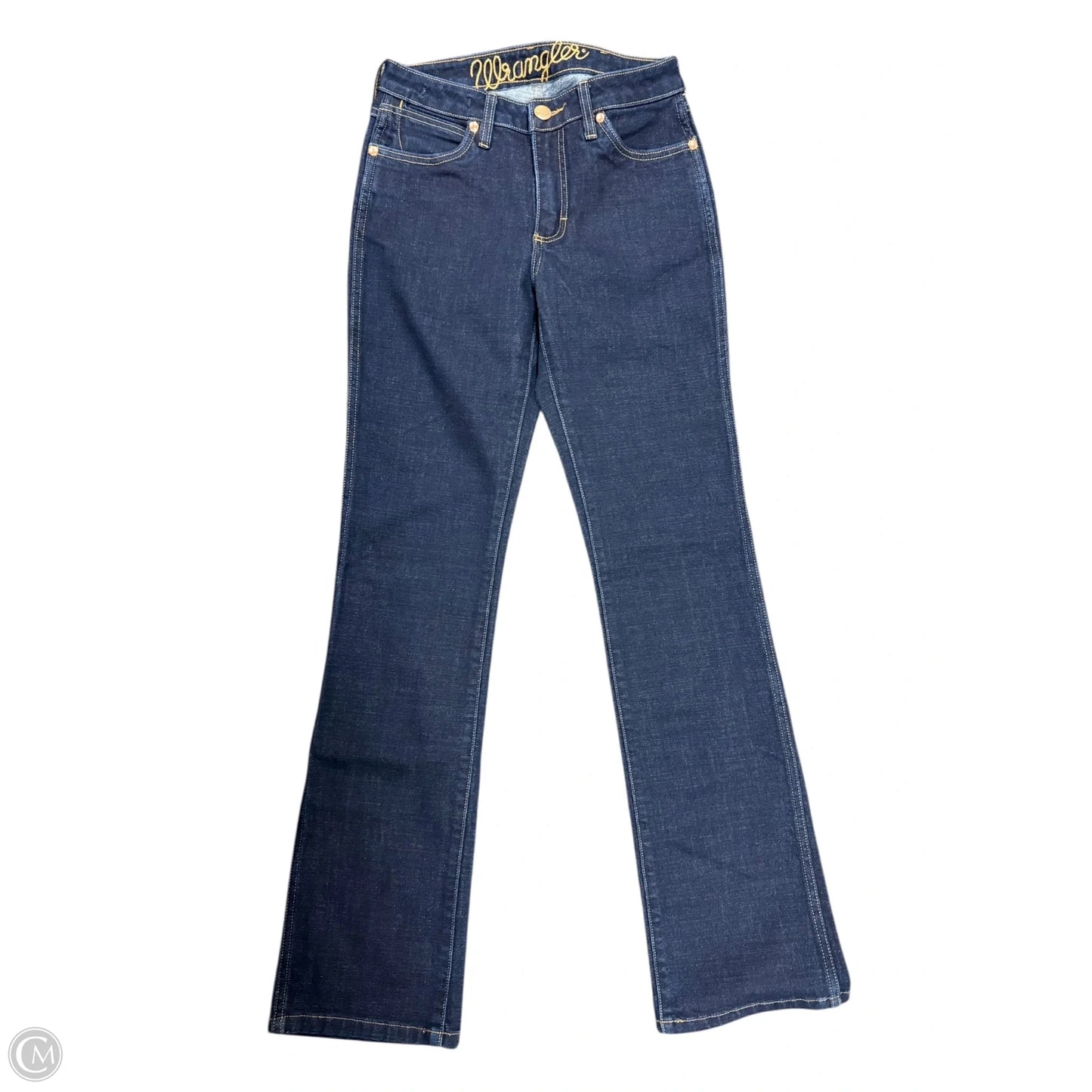 Jeans Boot Cut By Wrangler In Blue Denim, Size: 4
