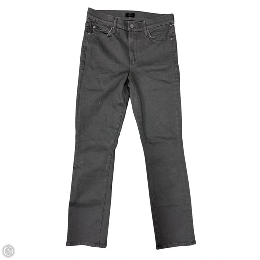 Jeans Cropped By Mother In Black Denim, Size: 4