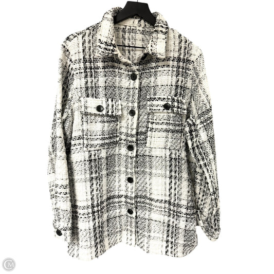 Jacket Shirt By Clothes Mentor In Black & White, Size: Xl