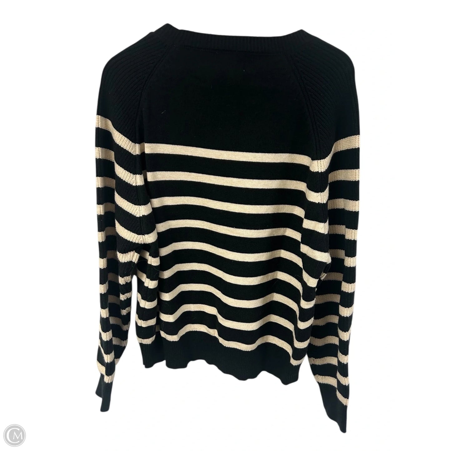Sweater By Clothes Mentor In Black & Cream, Size: Xl