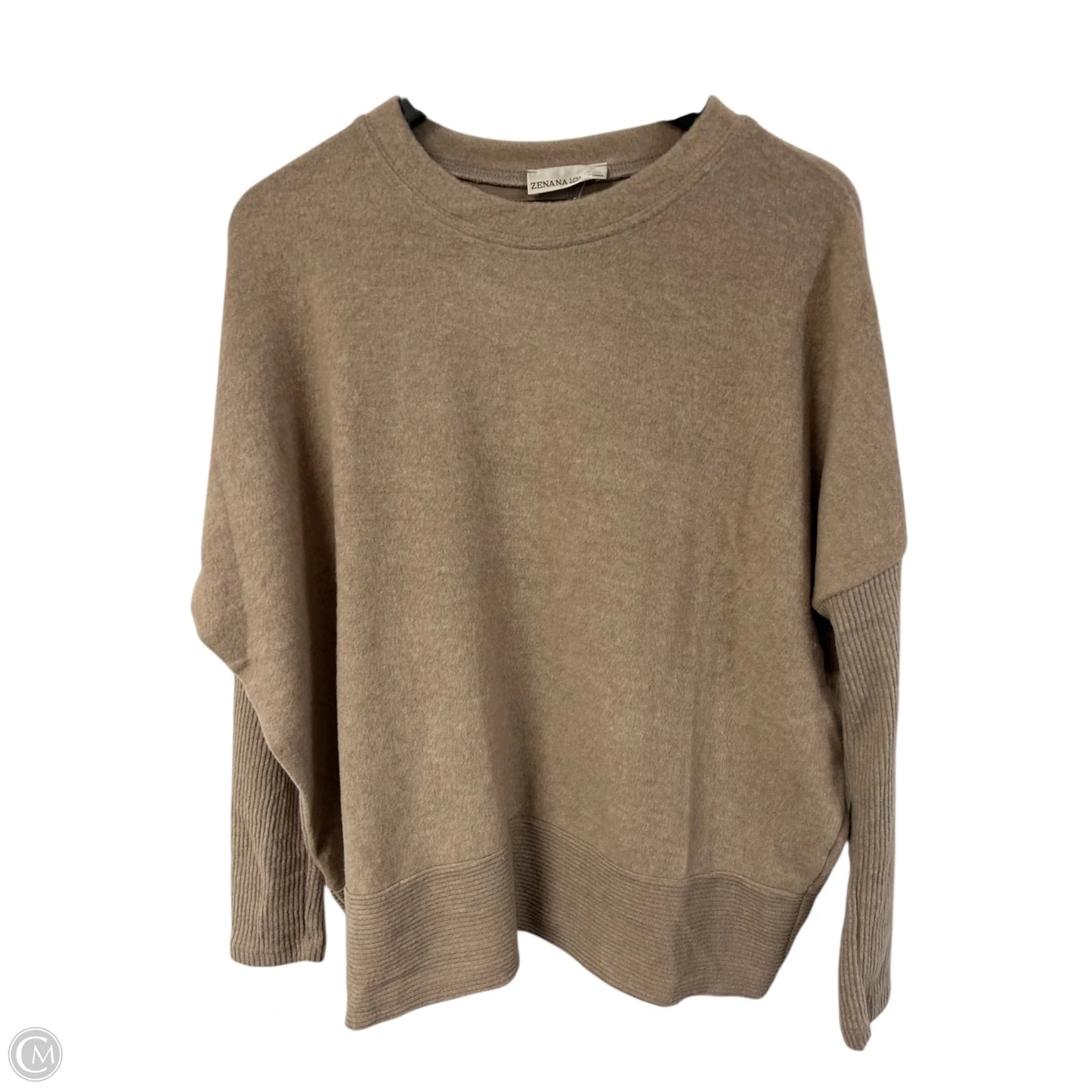Sweater By Zenana In Tan, Size: L