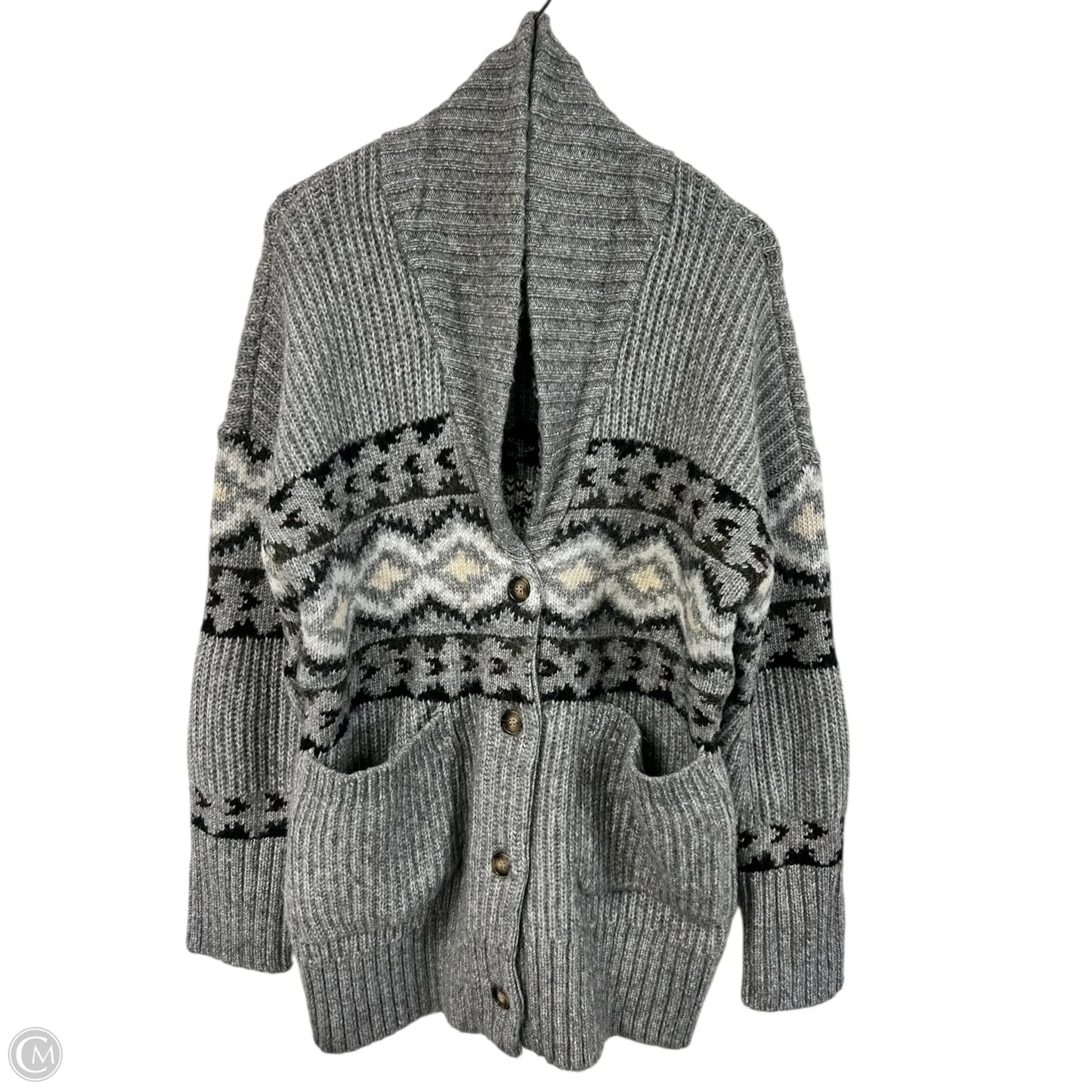 Sweater Cardigan By Cmc In Grey, Size: S