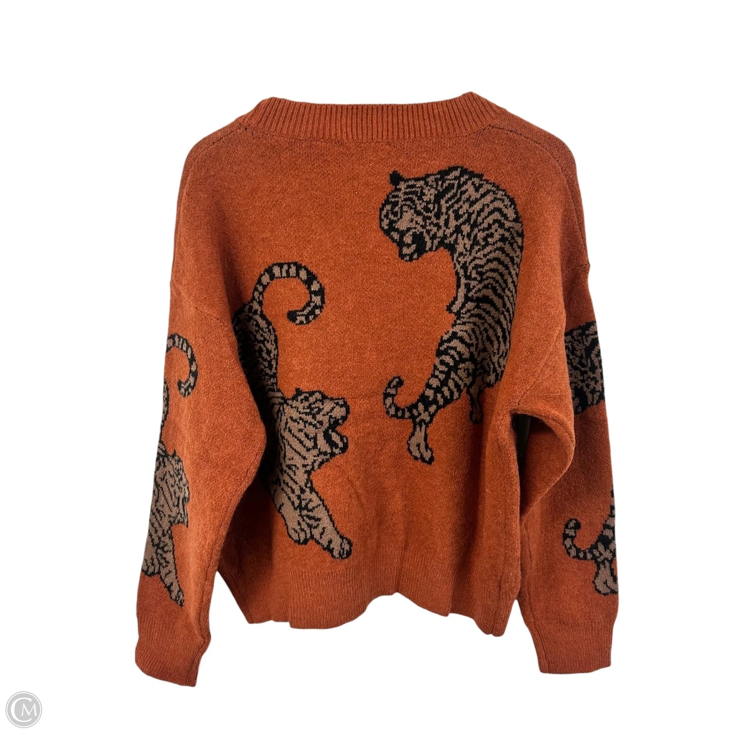 Sweater Cardigan By Doe & Rae In Orange, Size: M