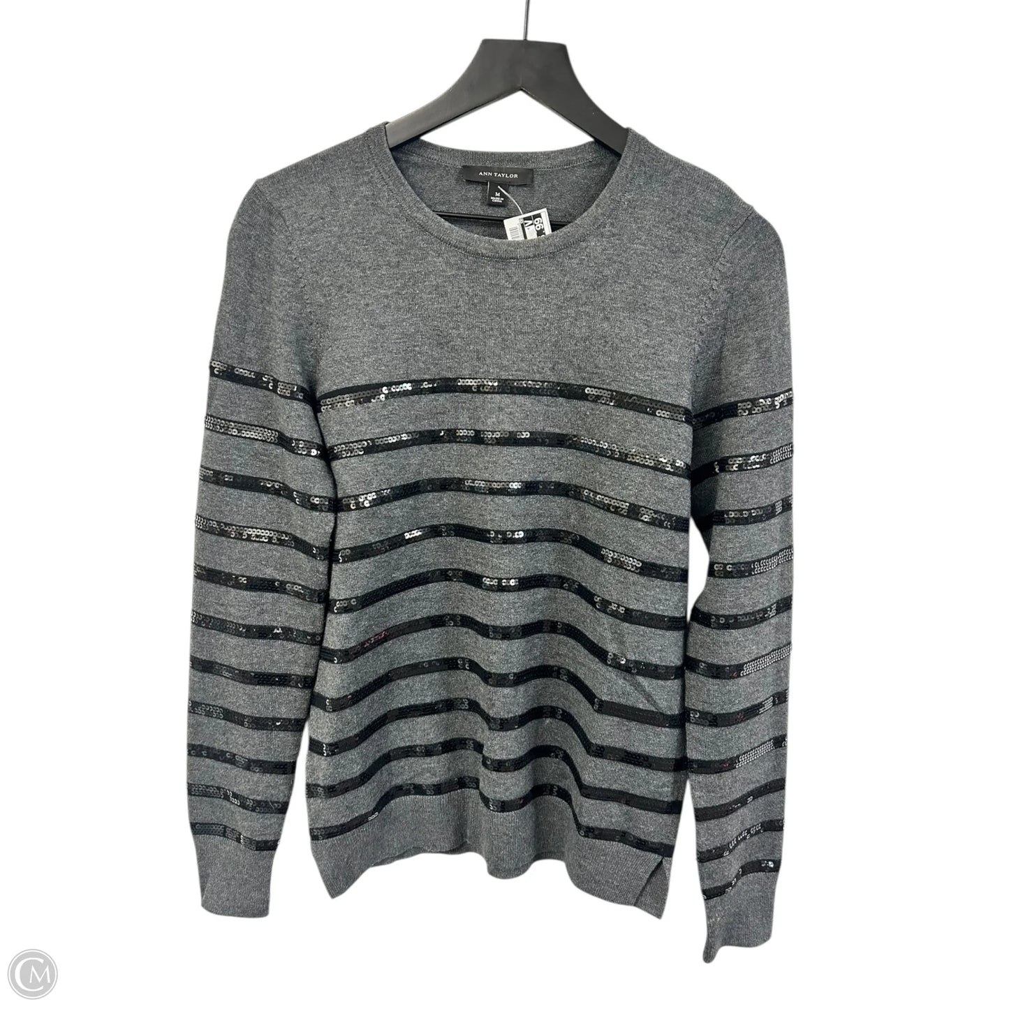 Sweater By Ann Taylor In Grey, Size: M