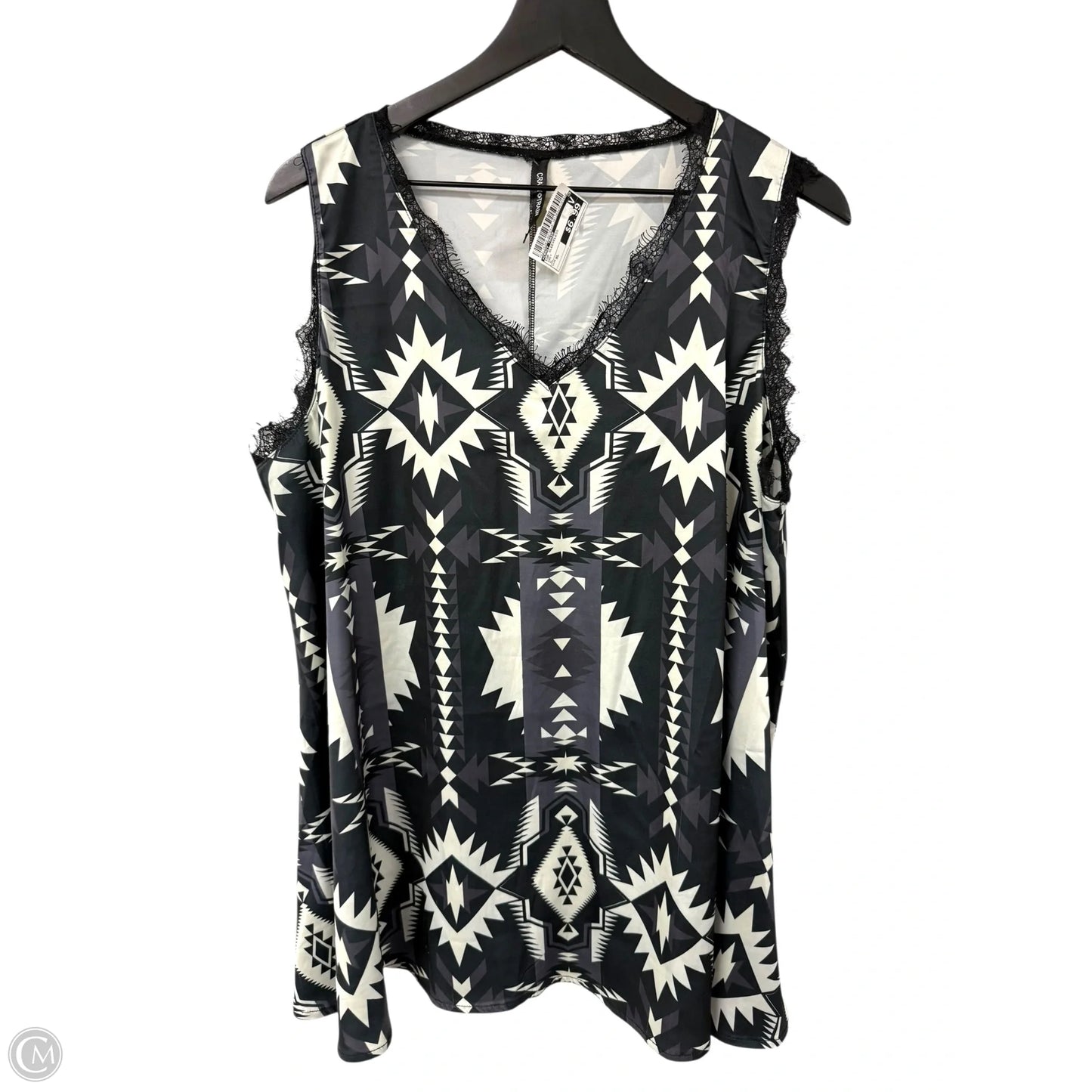 Top Sleeveless By Crazy Train In Grey, Size: Xl