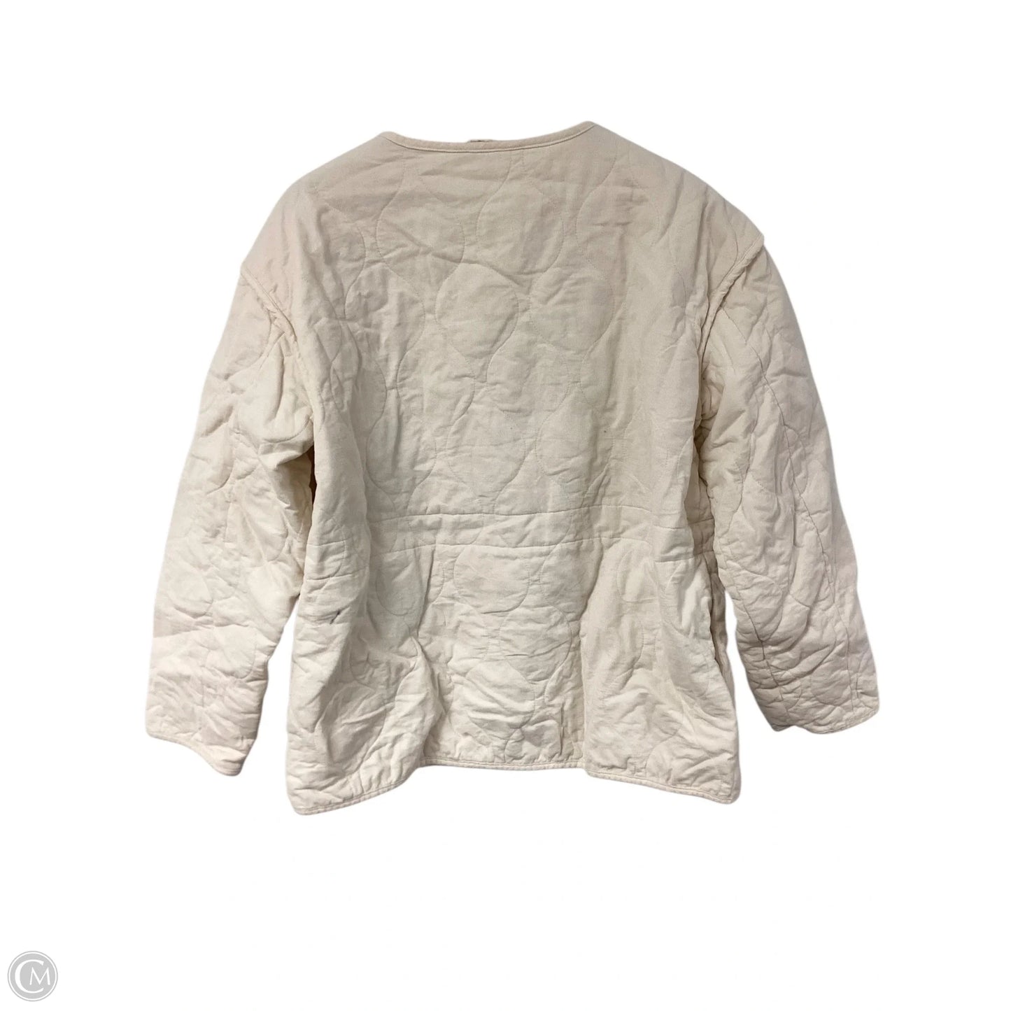 Jacket Puffer & Quilted By Universal Thread In Cream, Size: L