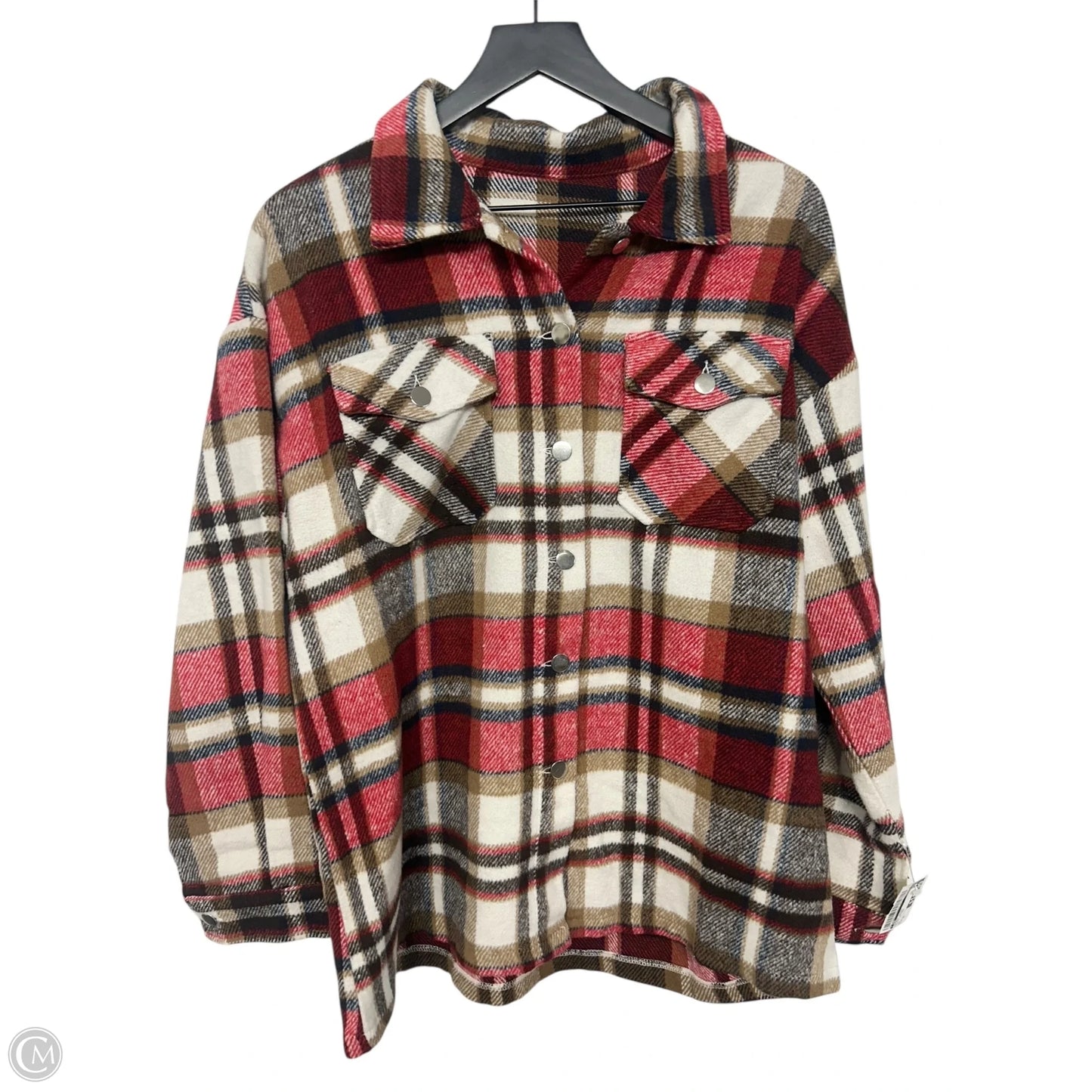 Jacket Shirt By Cme In Plaid Pattern, Size: Xl