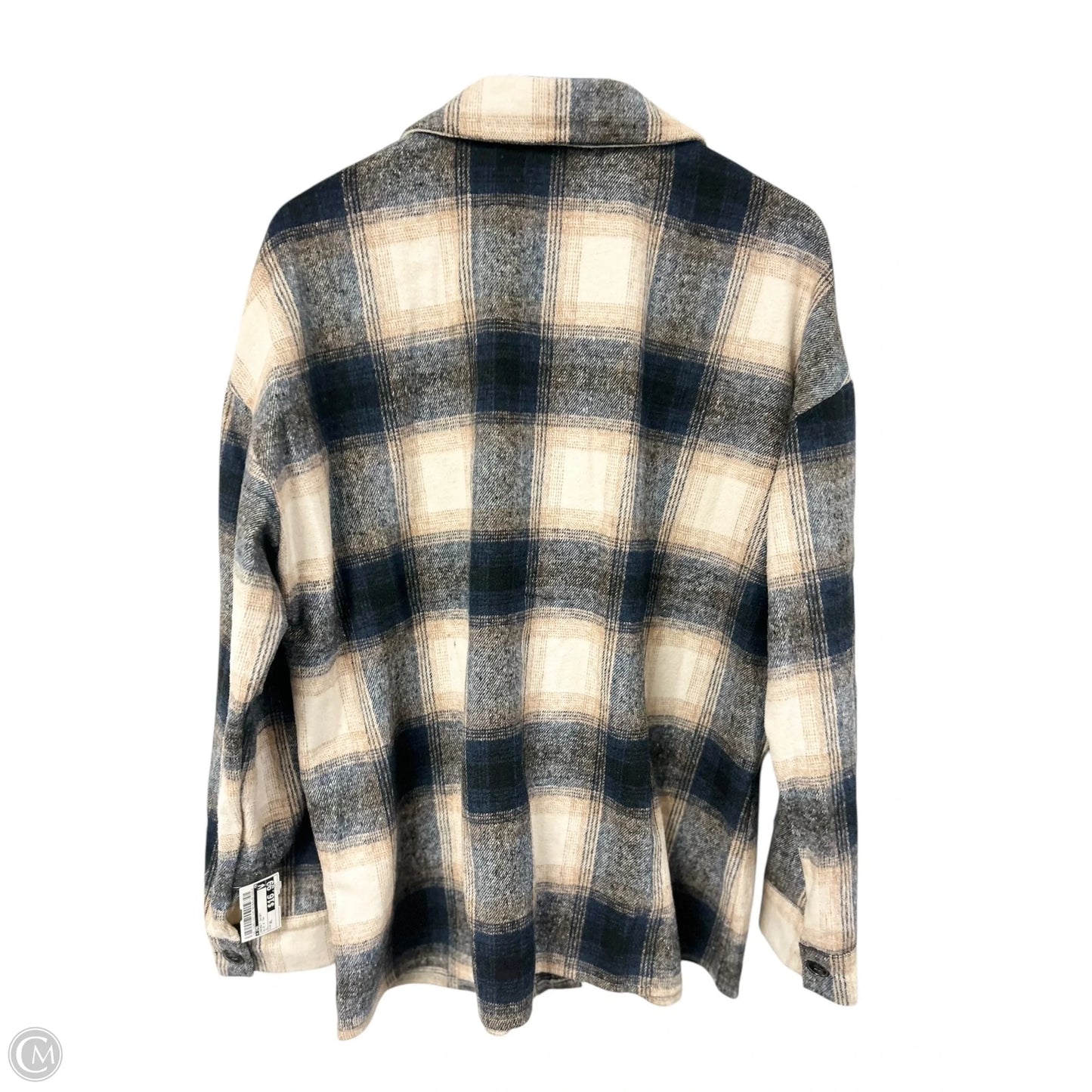 Jacket Shirt By Cme In Blue & Tan, Size: Xl