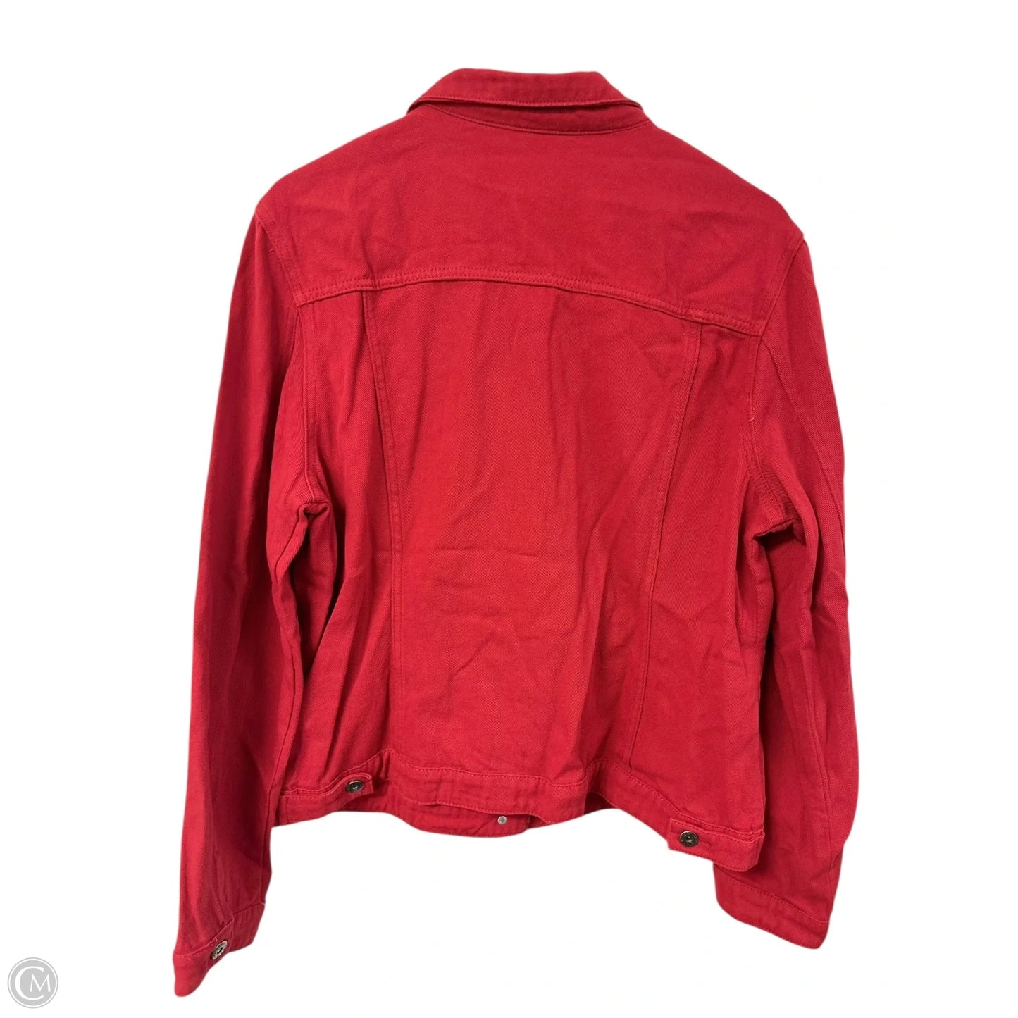 Jacket Denim By Cme In Red Denim, Size: Xl