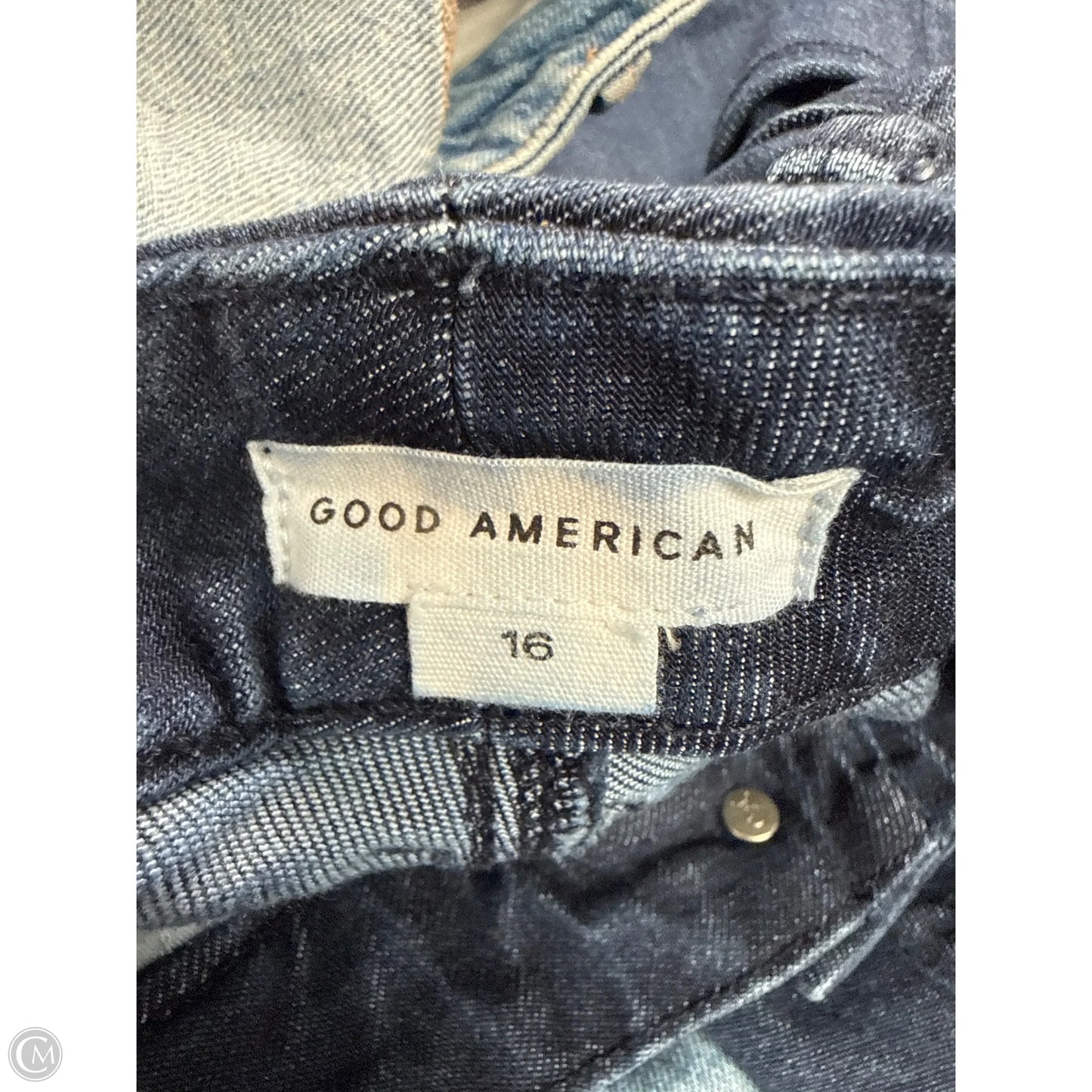 Jeans Wide Leg By Good American In Blue Denim, Size: 16