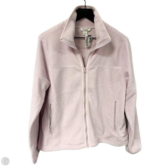 Jacket Fleece By Natural Reflections In Pink, Size: L