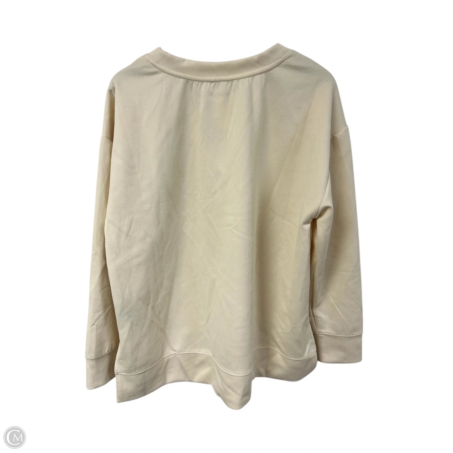 Sweatshirt Crewneck By Danskin In Cream, Size: Xl