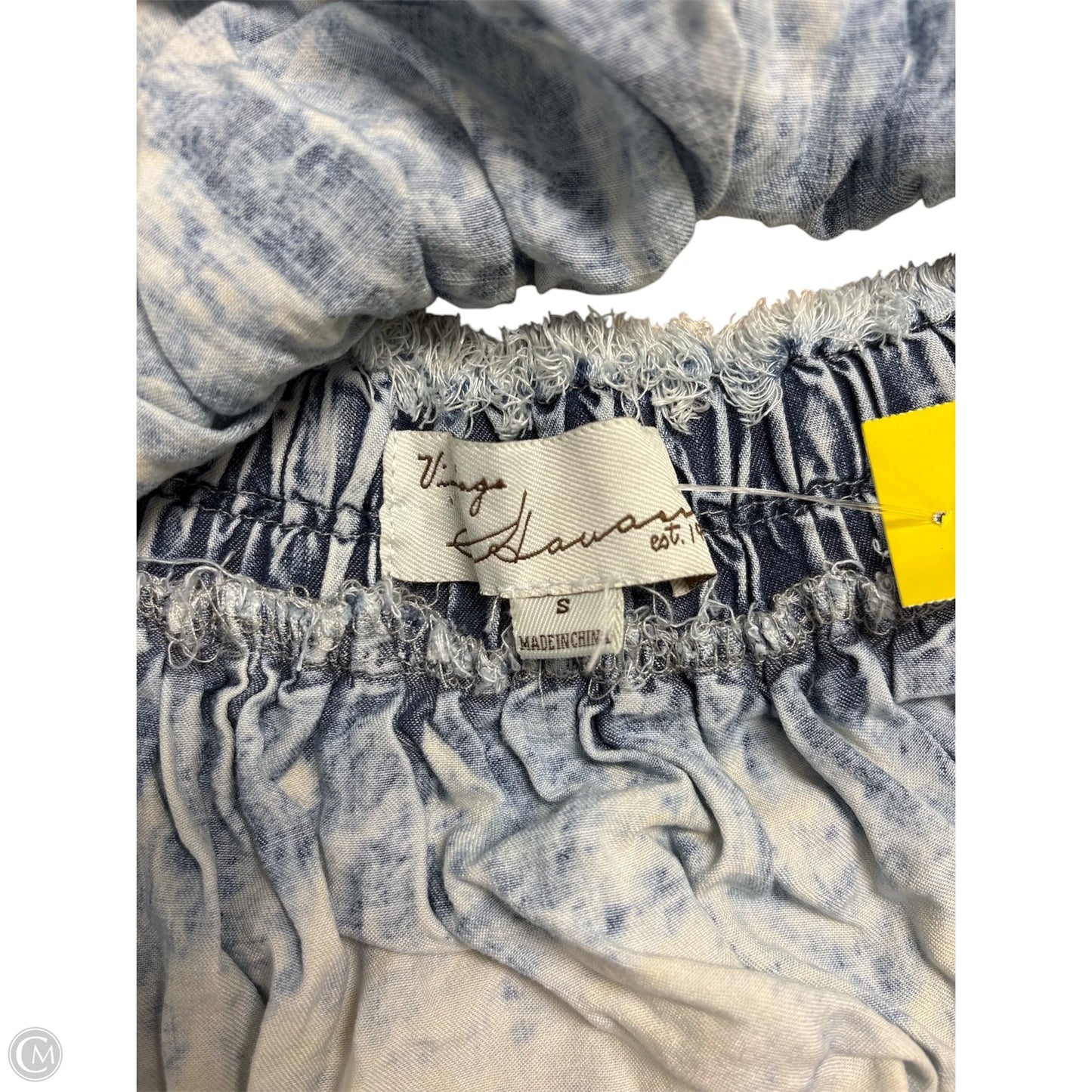 Top Sleeveless By Vintage Havana In Blue & White, Size: S