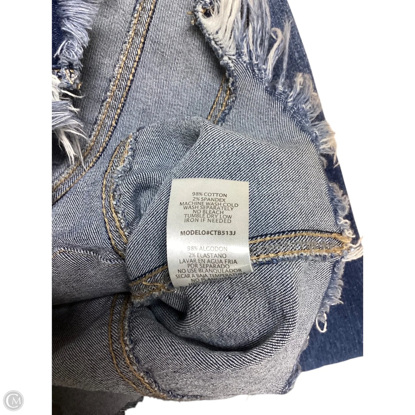 Jacket Denim By Black Label In Blue Denim, Size: S