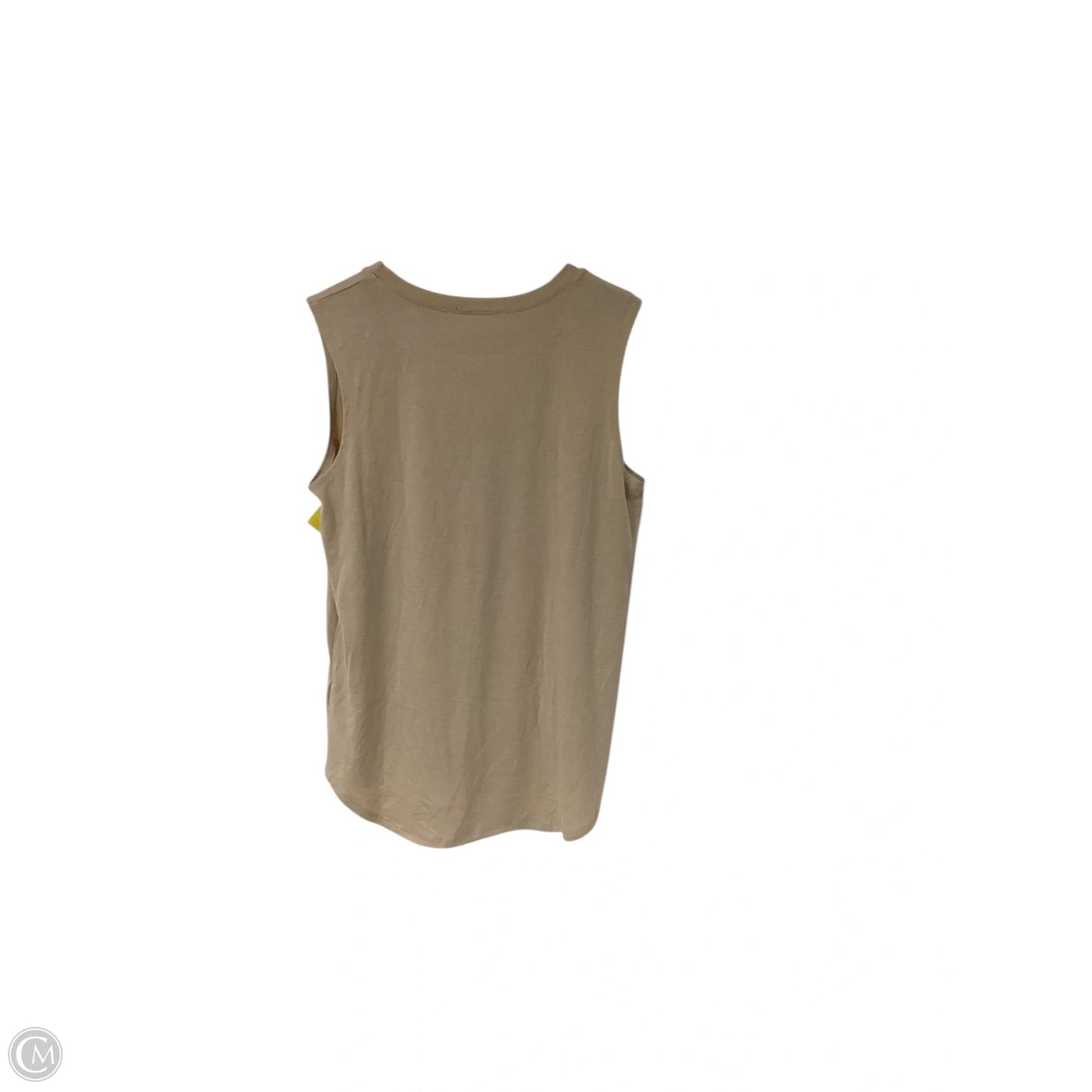 Top Sleeveless By Cmc In Tan, Size: L