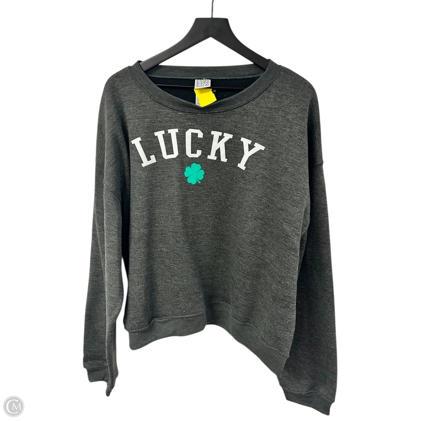 Sweatshirt Crewneck By Modern Lux In Grey, Size: Xxl