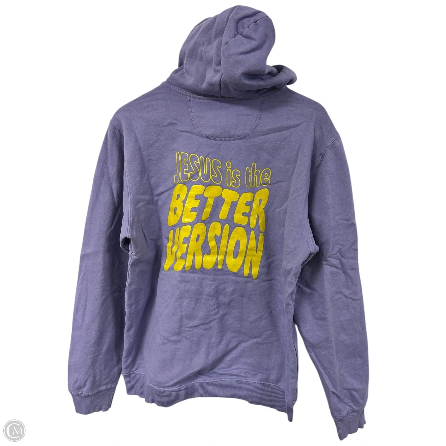 Sweatshirt Hoodie By Port & Company In Purple, Size: M