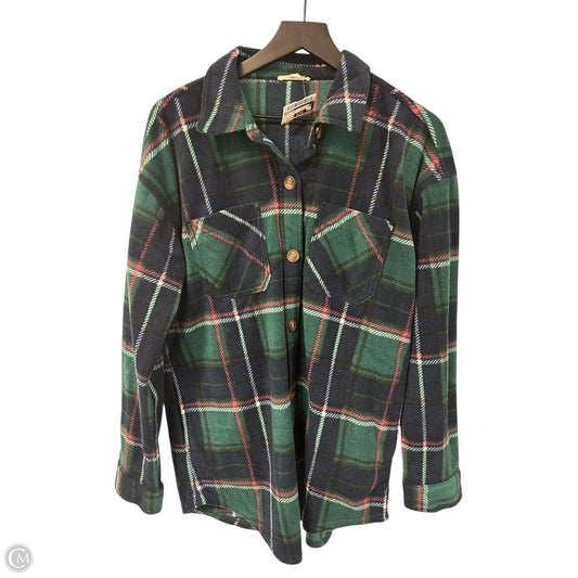 Jacket Shirt By Maurices In Plaid Pattern, Size: M