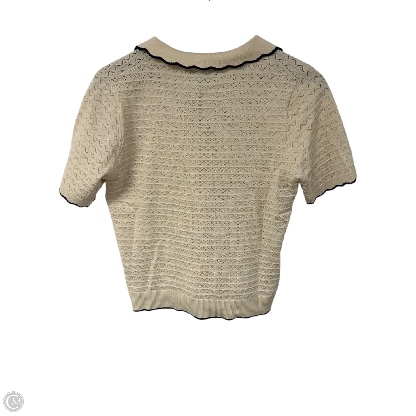 Sweater Short Sleeve By Adrianna Papell In Cream, Size: M