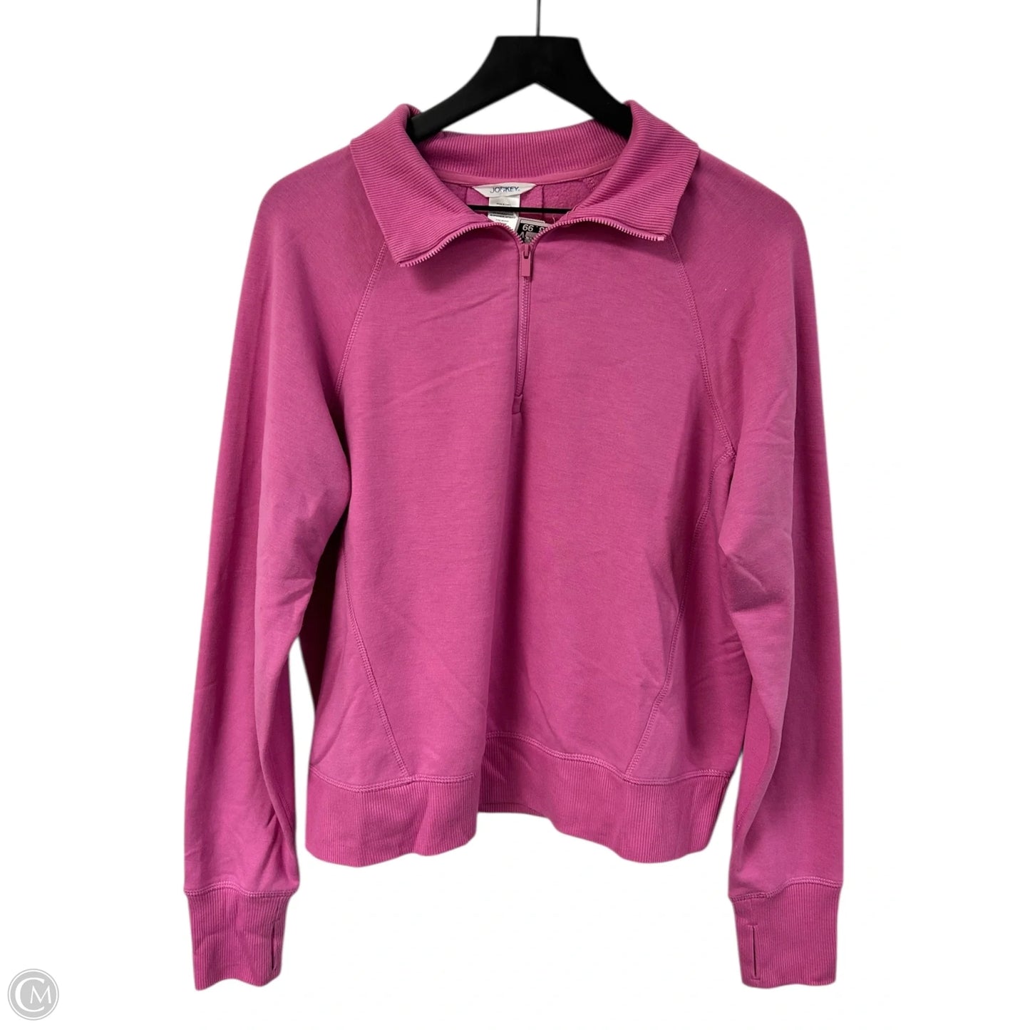Athletic Sweatshirt Collar By Jockey In Pink, Size: M