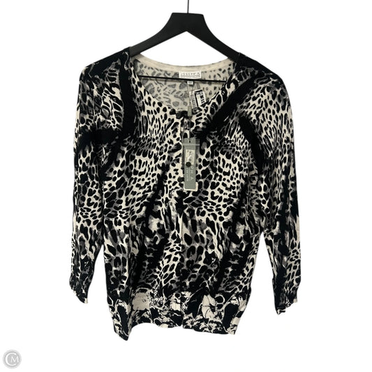Cardigan By Joseph A. In Black & Grey, Size: M