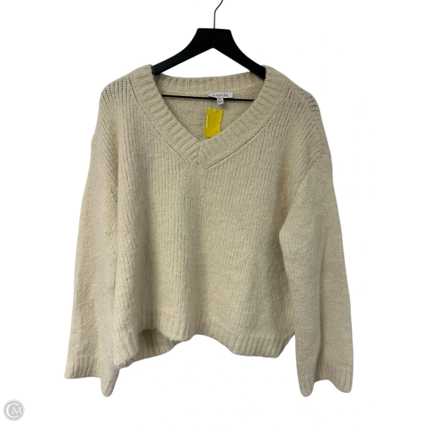 Sweater By Clothes Mentor In Cream, Size: M