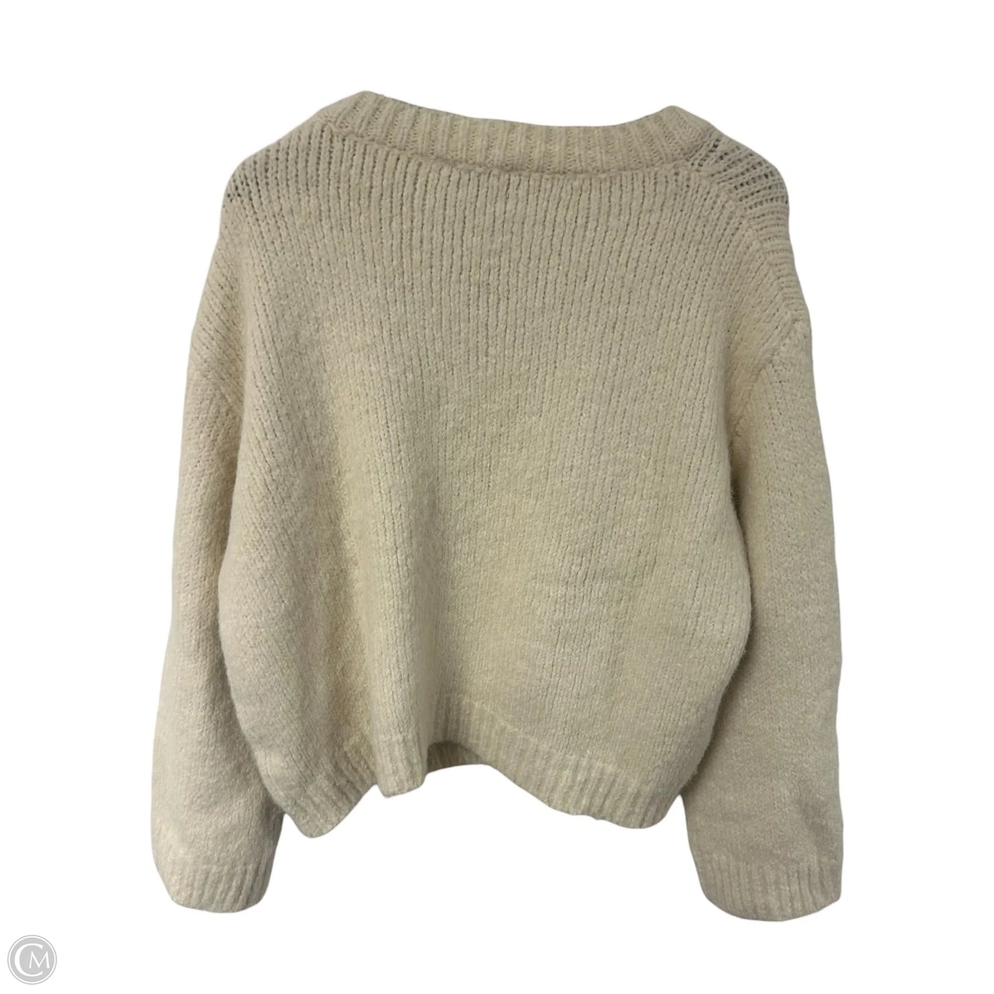 Sweater By Clothes Mentor In Cream, Size: M