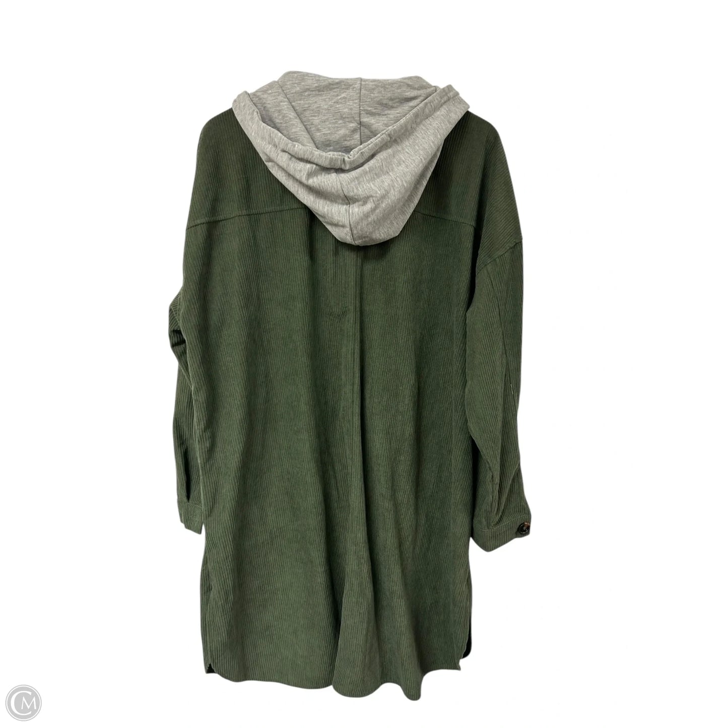 Jacket Shirt By Clothes Mentor In Green, Size: Xl