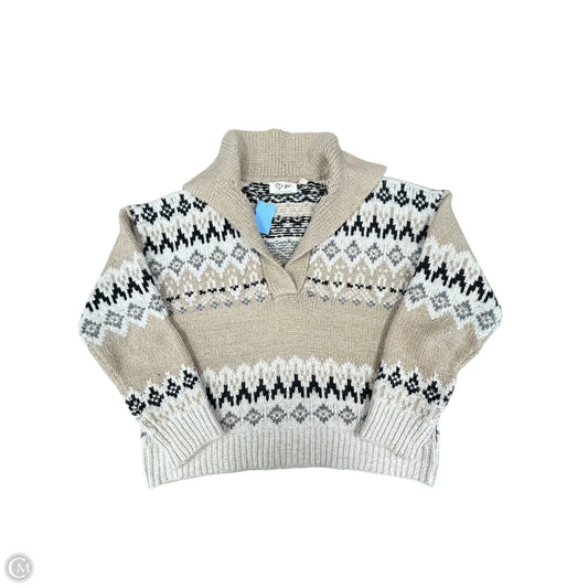 Sweater By Rd Style In Cream & Tan, Size: S