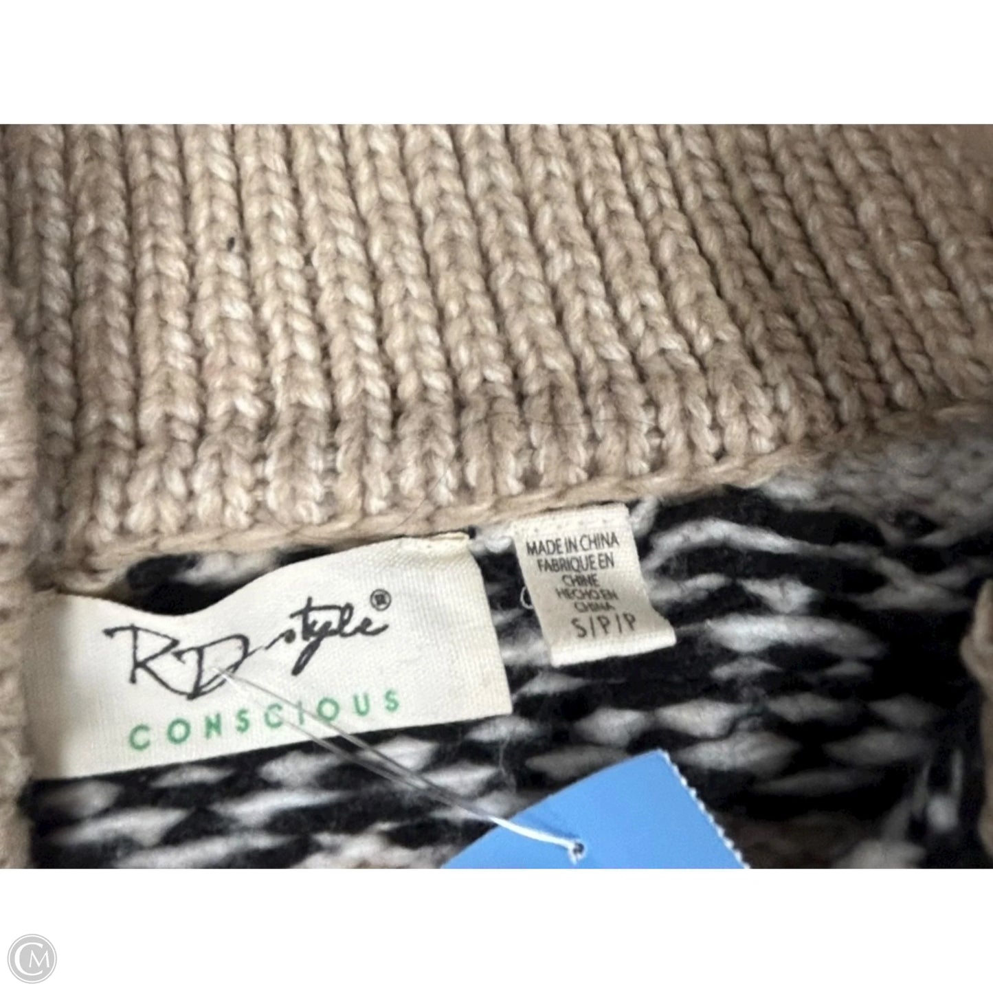 Sweater By Rd Style In Cream & Tan, Size: S