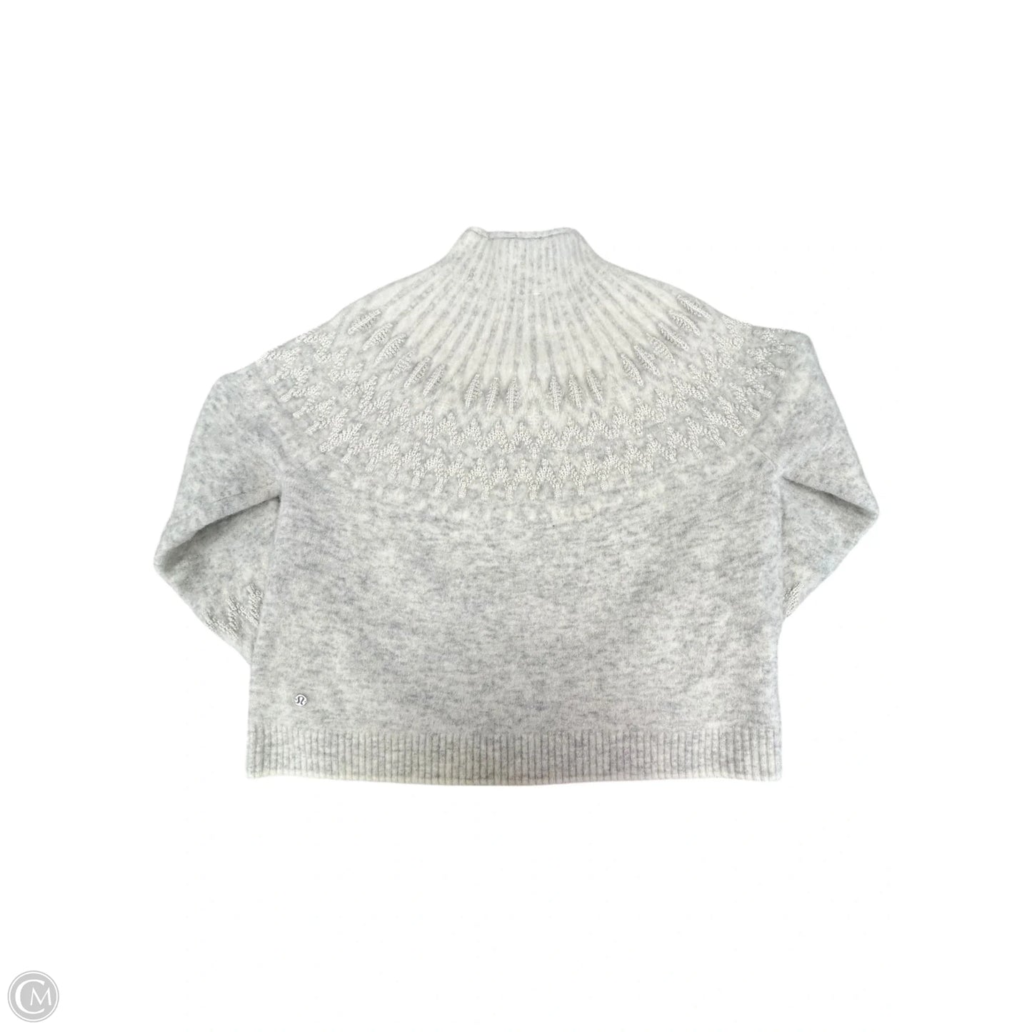 Sweater By Lululemon In Grey & White, Size: S