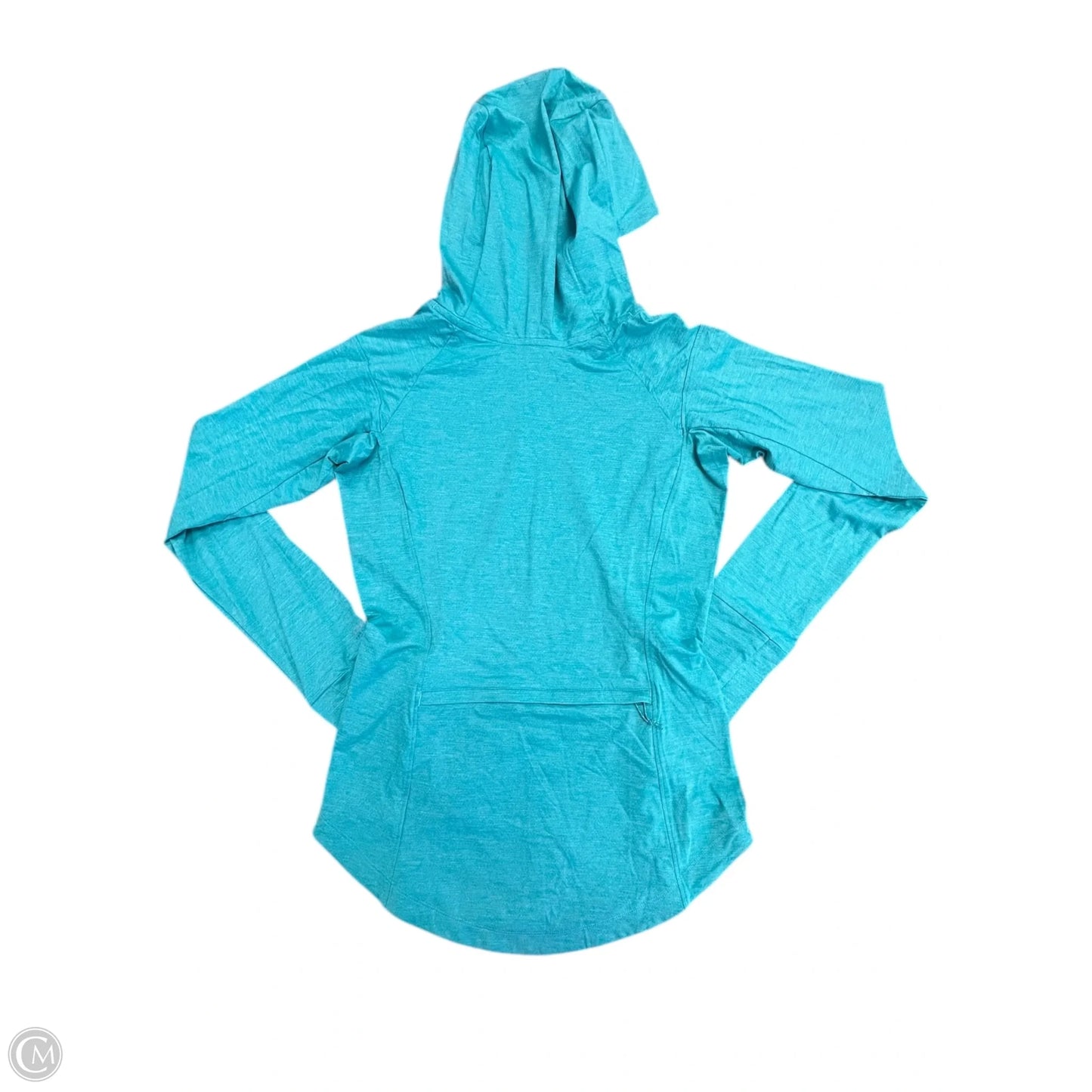 Athletic Top Long Sleeve Hoodie By Cmb In Aqua, Size: Xs