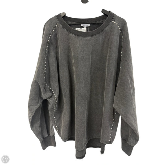 Sweatshirt Crewneck By White Birch In Grey, Size: 3x