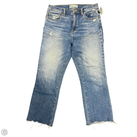 Jeans Cropped By Daze In Blue Denim, Size: 8