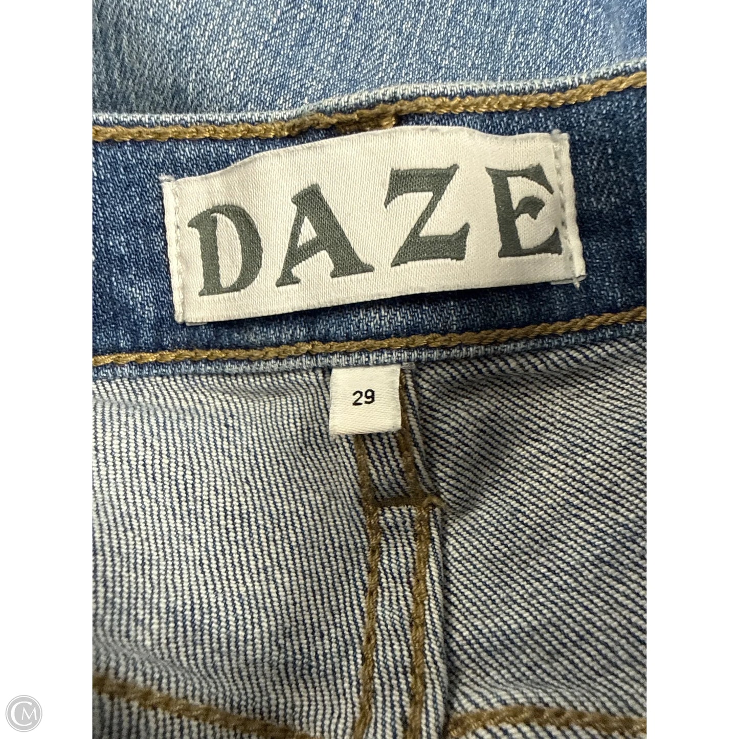 Jeans Cropped By Daze In Blue Denim, Size: 8