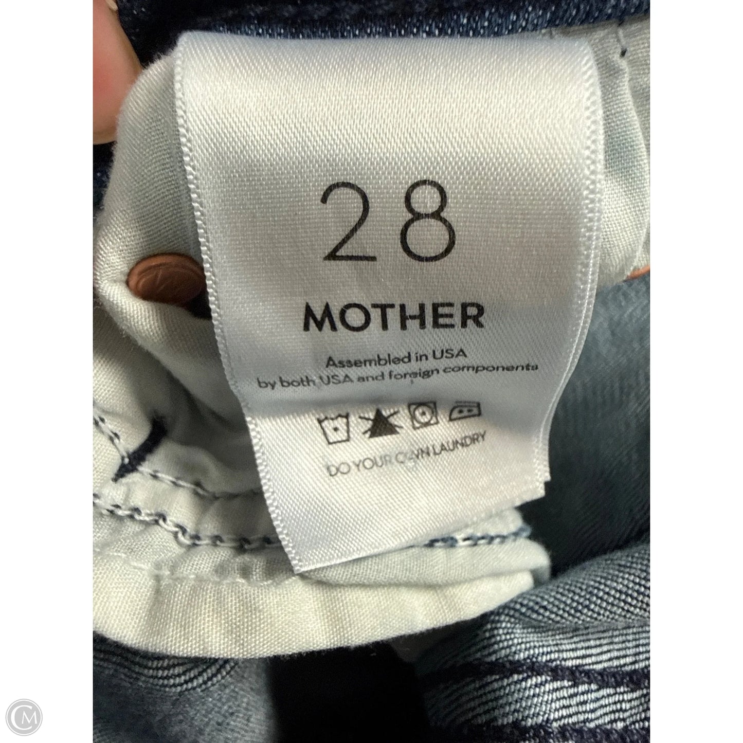 Jeans Straight By Mother In Blue Denim, Size: 6