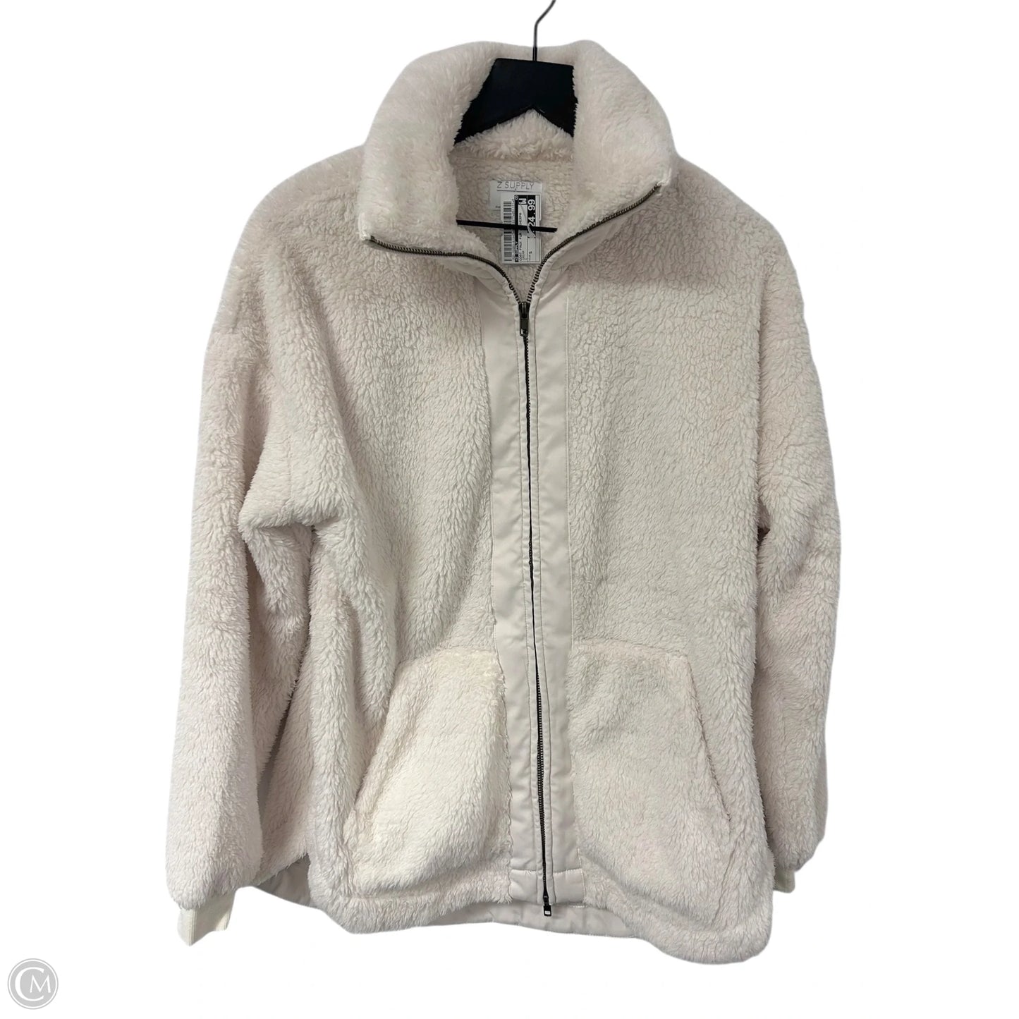 Coat Faux Fur & Sherpa By Z Supply In Cream, Size: S