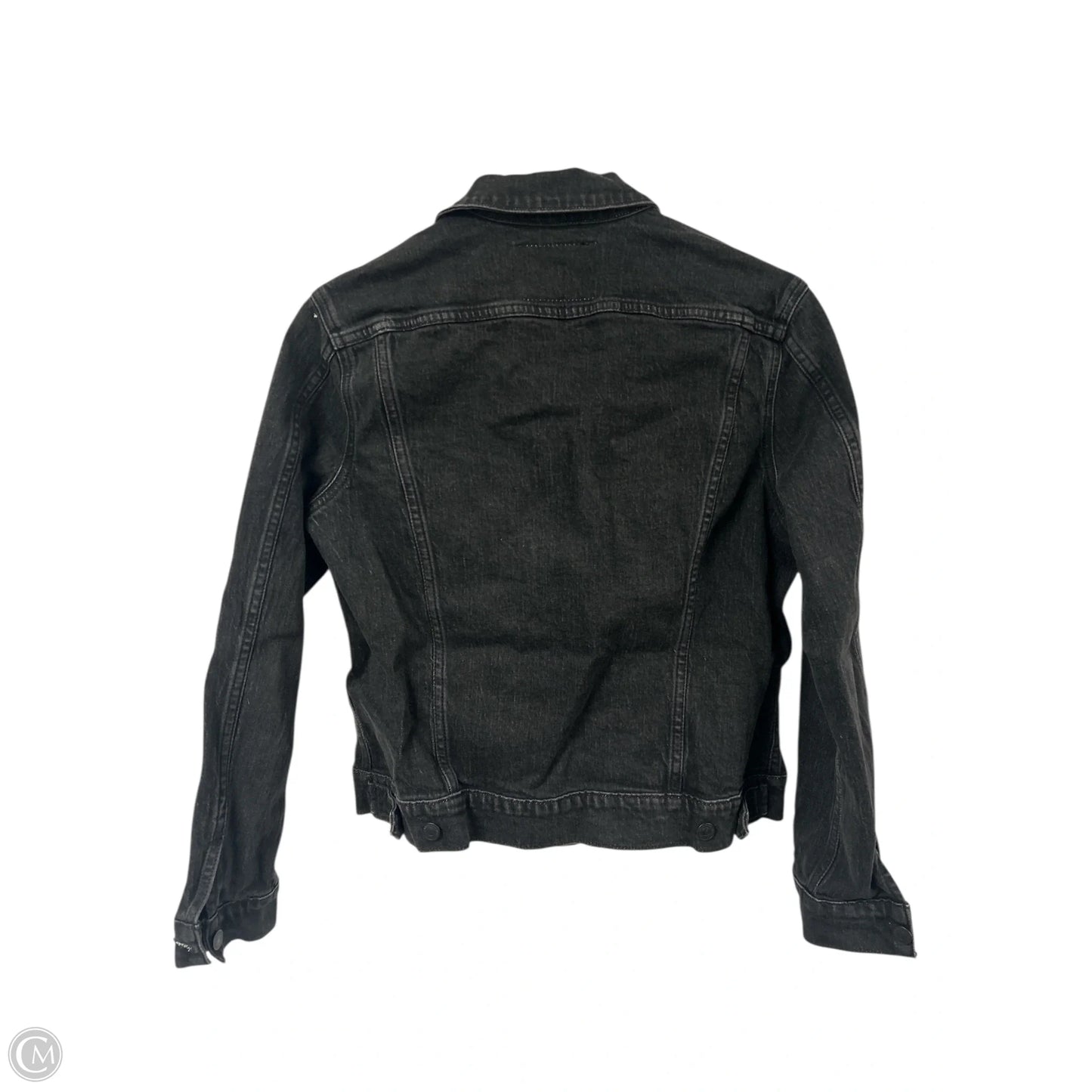 Jacket Denim By Lucky Brand In Black Denim, Size: M